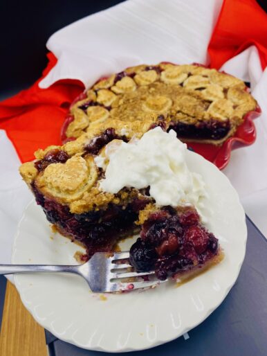 Cherry Pie Slice w Whipped Cream